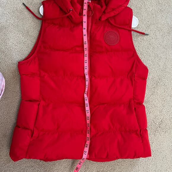 Fabletics Wander Red Puffer Vest Women's Size Large EUC Warm Layering Vest - Picture 8 of 8